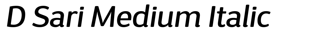 D Sari Medium Italic